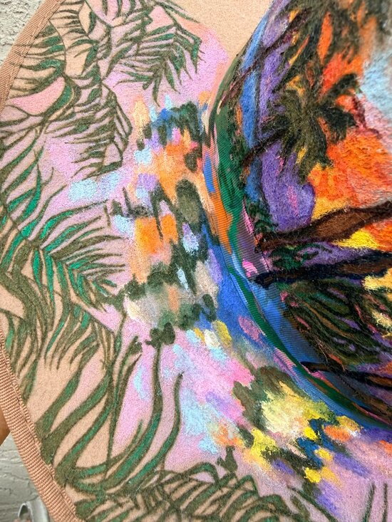 Jolie Tete Hand Painted Wool Western Fedora Hat